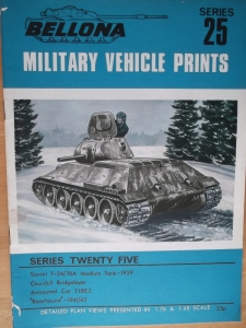 BELLONA VEHICLE PRINTS  SERIES 25 T-34/76 CHURCHILL BRIDGELAYER T18E2 BOARHOUND